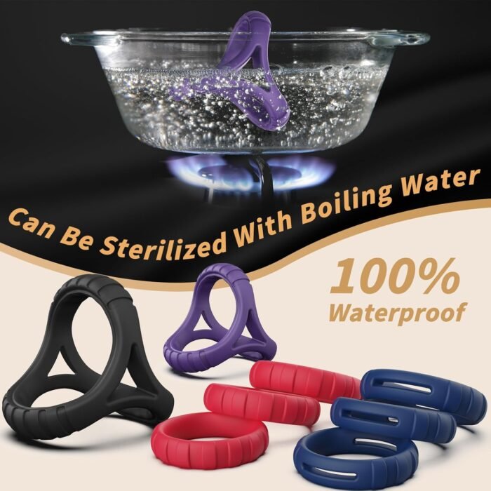 Silicone Penis Rings Set Sex Toys for Men，8 Different Sizes Cock Rings for Erection Enhancing, Long Lasting Stronger Men Sex Toy, Strechy Adult Sex Toys for Couples - Image 4
