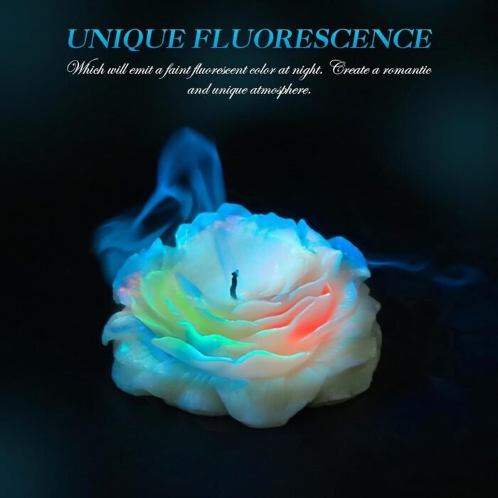 4PCS Low Temperature Candle, Low Heat Body Safe Candles Wax Play, Romantic Wax Play Candles, Flower Shaped Scented Candle for Couples(3.1 Inch, Fluorescence) - Image 4