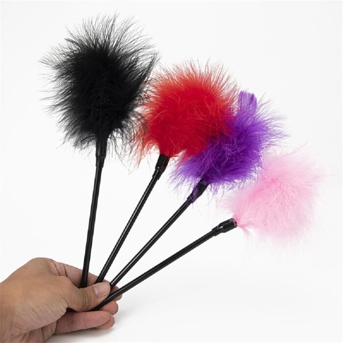 Sex Toy Sex Feather Tickler Teaser Feather Sex Tickler Spanking Toys Tickler Toy Adult Feathers for Sexual Play 4Pcs - Image 7