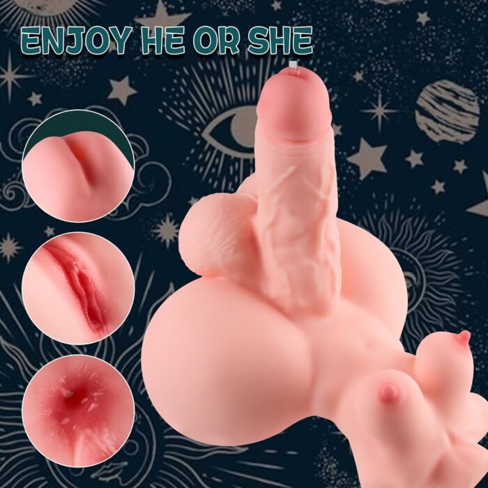 15lb Dildo Pussy Shemale Sex Doll Trans Sex Toy,3 in 1 Sex Doll with Penis Penetrable Big Dildo Torso Lifelike Male Masturbator - Image 3