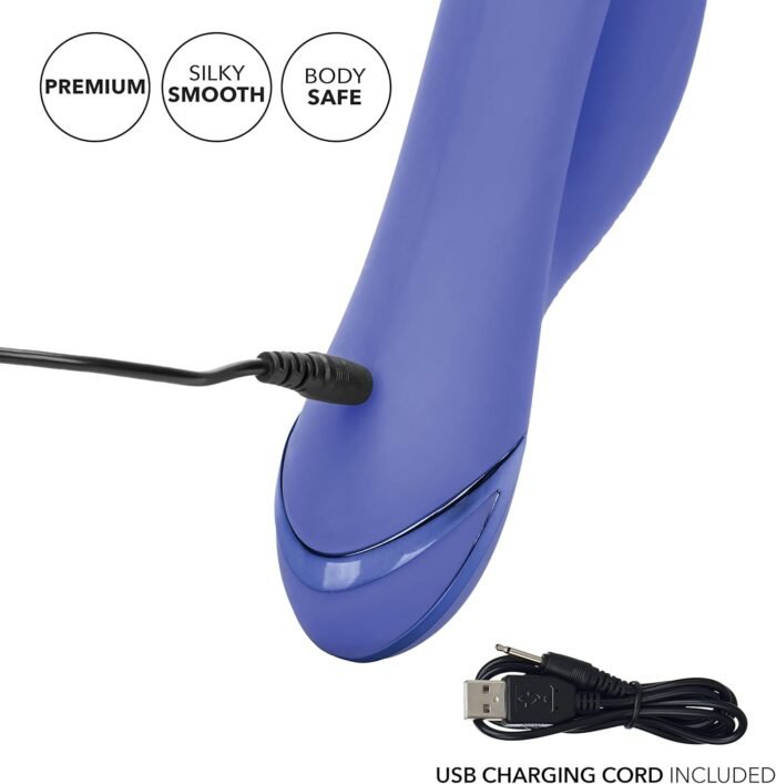 CalExotics California Dreaming Beverly Hills Bunny - Silicone Rabbit Vibrator – Waterproof Clitoral Sex Toys for Couples – 10 Vibration Function Massager - Purple - Image 4