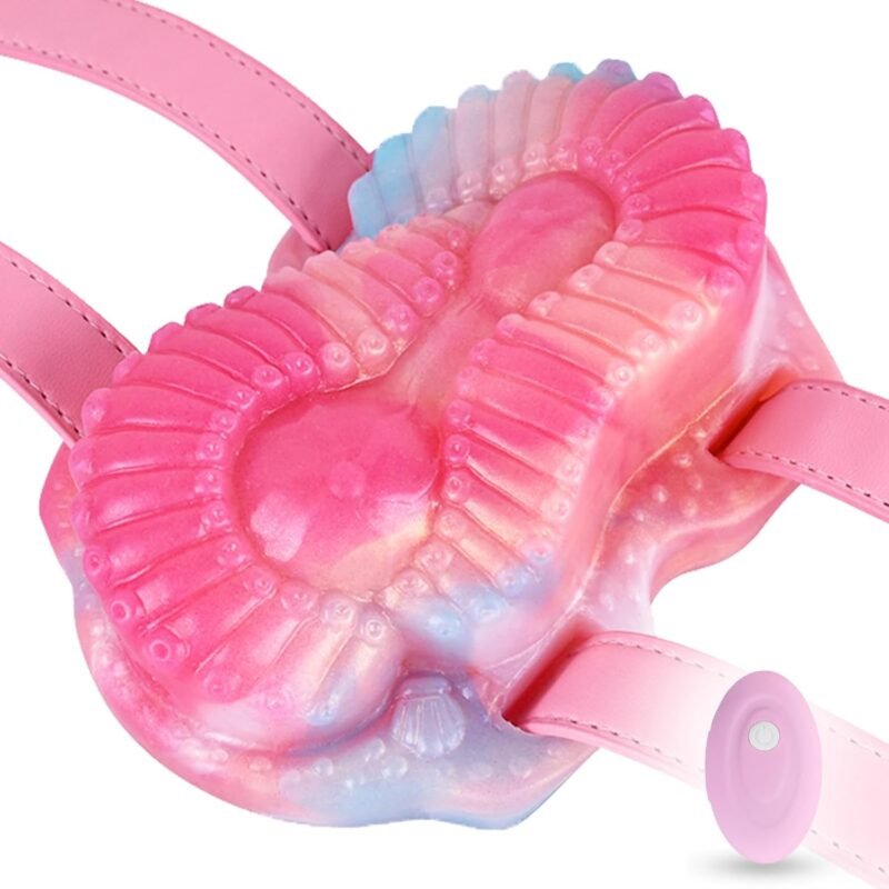 Wearable Clitoral Vibrator Grinding Sex Toy for Women,Soft Silicone Pink Masturbation Grinder with 10 Vibration Modes,Remote Control Adult Toys for Lesbian Couples Pleasure