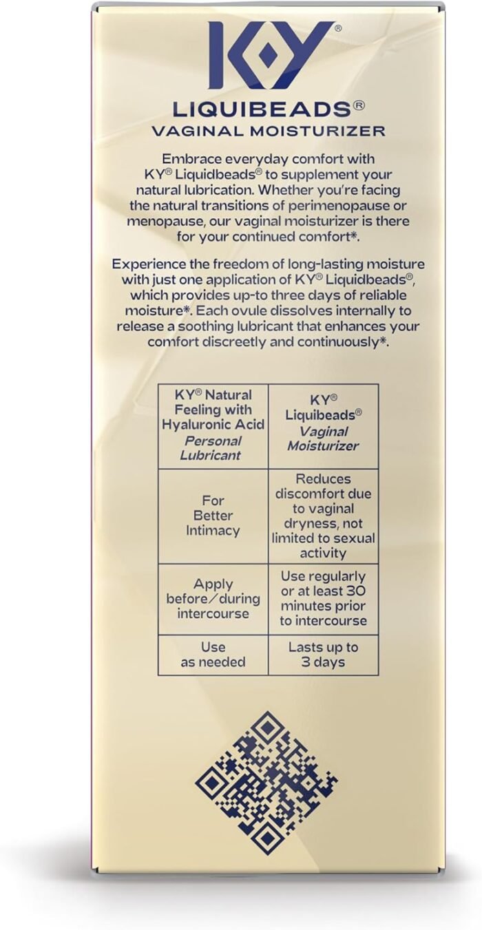 K-Y Personal Lubricant, Liquibeads Vaginal Moisturizer, 6 Bead Inserts and 6 Applicators to Supplement a Woman's Natural Moisture for Comfort and Sex (Packaging May Vary) - Image 11