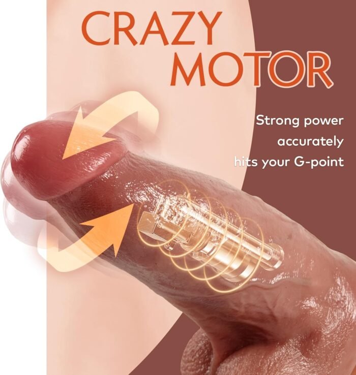 3" Diameter Thick Thrusting Dildo Vibrator, Huge Realistic Dildos with Thrusting Vibrating for G-Spot Anal Advanced Play, Giant Silicone Penis Big Sex Toy for Woman Men with Strong Suction Cup - Image 3