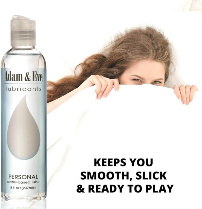 Adam and Eve Premium Water Based Lube, Personal Lubricants for Privacy and Toys, Thick Non Sticky Non Staining Long Lasting Formula for Men Women Couples, Ideal for Sex and Massage, 8 oz Bottle - Image 3