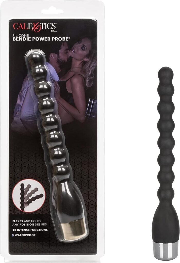 CalExotics Silicone Bendie Power Probe – Prostate Anal Bead Massager – Adult Vibrator Sex Toy for Couples