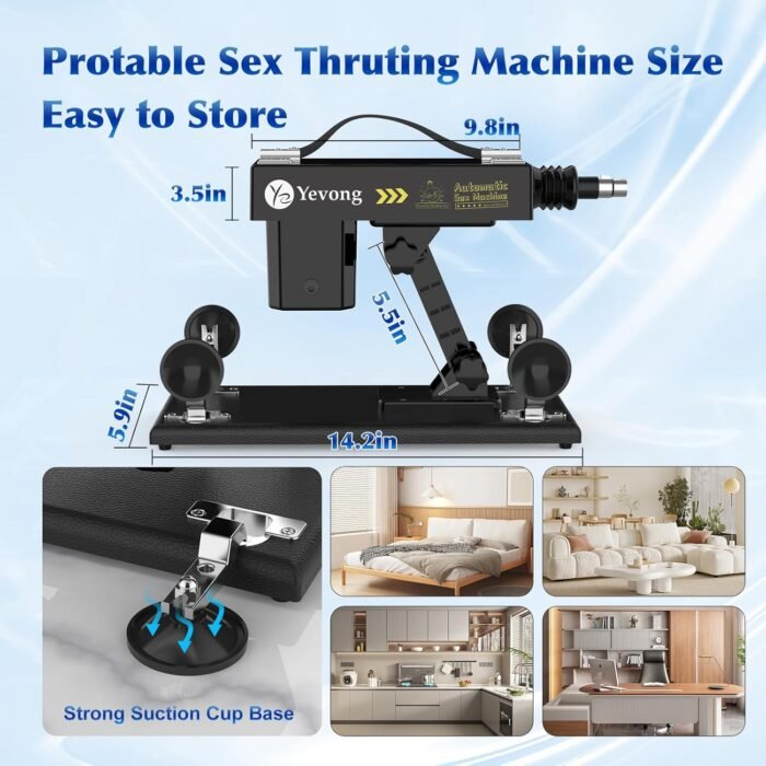 Sex Machine Thrusting Dildo Machine with Realistic Dildos, Fucking Machine for Man with 3XLR Connector,Love Machine for Women,Adult Sex Toy for Couple with 7 Accessories - Image 6
