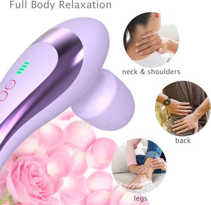 Personal Vibrating Handheld Massager-Cordless Rechargeable Electric Mini Hand Held Portable Seven Massage Wand for Full Body - Image 4