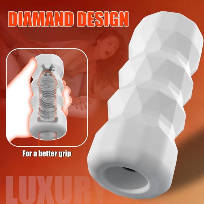 Male Masturbator Sex Toys with Heating Base - Pocket Pussy Stroker TPE Male Masturbation Sleeve with 3D Textured, Penis Training Blowjob Sex Toy for Men with Storage Box (Heating Option-White) - Image 6