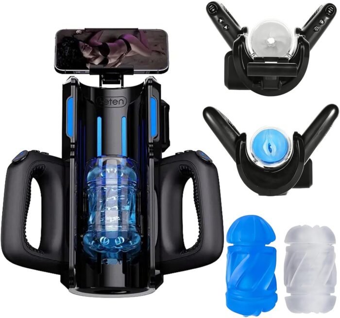 Automatic Male Masturbator - Leten Cannon King Pro Thrusting XT5 Auto Stroker Electric Pocket Pussy Sex Toy for Men Cock Self Pleasure Trainer Handsfree Penis Pump,10 Telescopic Blowjobsex Machine