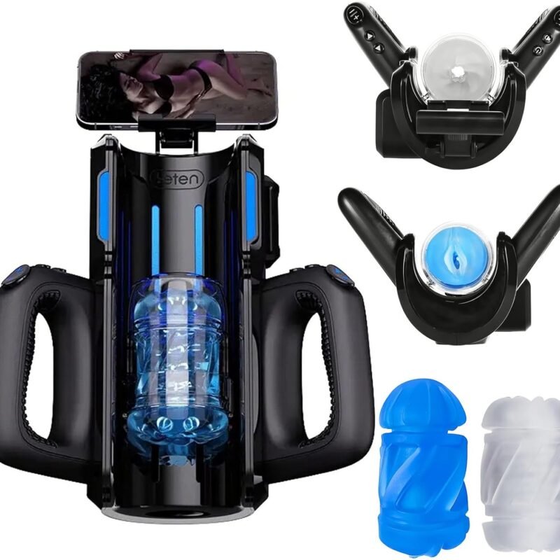 Automatic Male Masturbator - Leten Cannon King Pro Thrusting XT5 Auto Stroker Electric Pocket Pussy Sex Toy for Men Cock Self Pleasure Trainer Handsfree Penis Pump,10 Telescopic Blowjobsex Machine