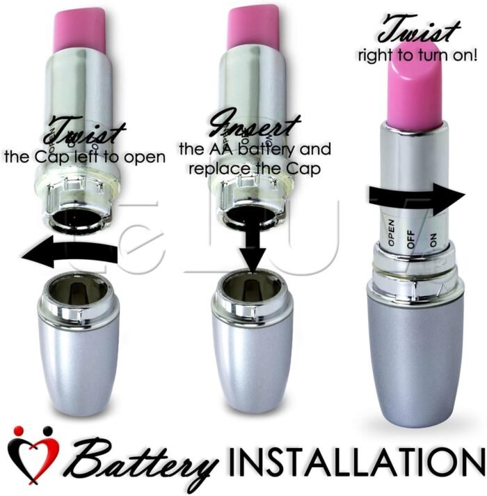 LeLuv Rabbit Vibrator Nirvana Ribbed Twirling Multispeed Pink Bundle with Secret Lipstick - Image 5