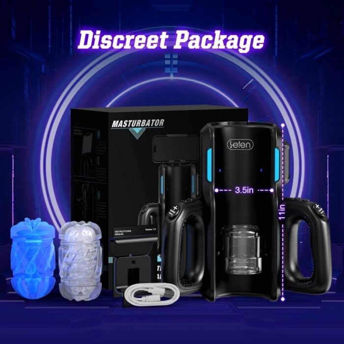 Sex Toys for Men Male Masturbator-Automatic Electric Male Sex Toys with 12times/s Thrusting, Men Sex Toys Adult Toys with Phone Holder and 2 Soft Silicone Pocket Pussy Hand Free Penis Training Stroker - Image 7