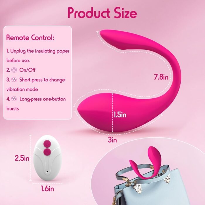 APP & Remote Control Wearable Vibrator, Women Sex Toys with 9 Vibration Modes, Female Sex Toys for Women Vibrater Soft and Quiet, Long Distance Mini Vibrator Bullet Anal G Spot Adult Couples Sex Toy - Image 6