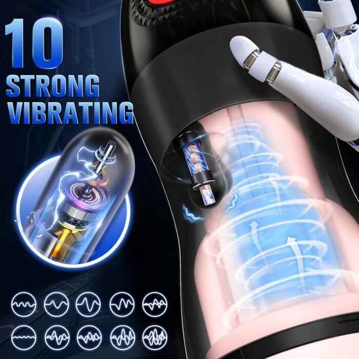 Automatic Male Masturbator, Sucking Male Masturbators Penis Pump with 9 Suction & 10 Vibrating & Heating Mens Male Sex Toys, Hands Free Pocket Pussy Male Stroker, Adult Sex Toys for Men Penis Pumps - Image 3