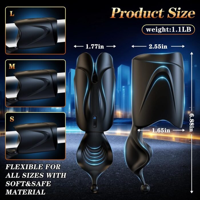 Automatic Male Masturbators - Double Action Penis Training Vibrator with 10 Modes, Vibrating Strokers Glans Penis Trainer Stimulator, Male Adult Sex Toys for Men, Mens Sex Machine Games Pleasure - Image 7