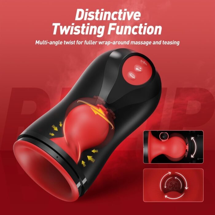 Tracy's Dog Male Masturbator Penis Pump - Male Sex Toys for Men with 3 Swirling 5 Tightening 10 Vibration Modes Sucking Penis Training Vibrator Glans Trainer Adult Toys Mens Sex Toys Enlargers - Image 2