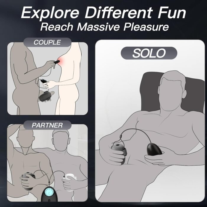 EORONE Male Sex Toys for Men - 6IN1 Male Masturbator 2 Pack Male Vibrator Penis Pump Stroker Pocket Pussy with CVT & Visual Controller, 8 Vibrating & 12 Frequencies Sex Toy, Mens Adult Sex Toys & Game - Image 7