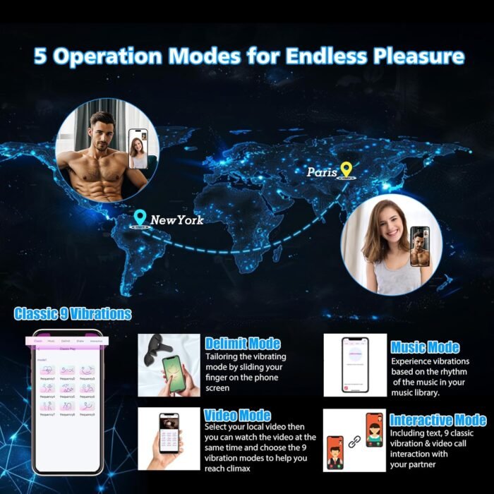 Adjustable Male Masturbator Penis Vibrator Trainer, Adult Sex Toys for Men,4 in 1 Vibrating APP Controlled Mens Sex Toy Stroker with Cock Ring,MHYNNR Hands Free Testicle Masturbators Vibrators for Men - Image 5