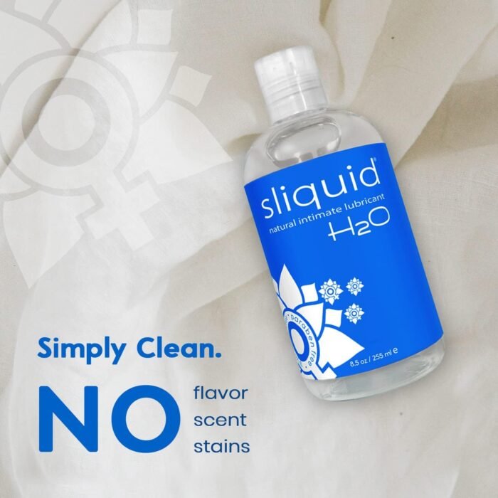 Sliquid H2O Water-Based Lube - Clear, Long-Lasting Gel, Natural Lube for Women/Men/Couples, Unscented, 8.5 Fl Oz (2 Pack) - Image 9