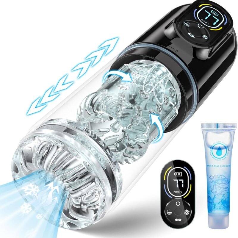 Automatic Male Masturbator Sex Toys for Men, Male Sex Toys Penis Pump with 7 Sucking & Vibrating & Thrusting & Rotating & Licking, Mens Sex Toy Adult Toys Blowjob Sex Machine Pocket Pussy Stroker