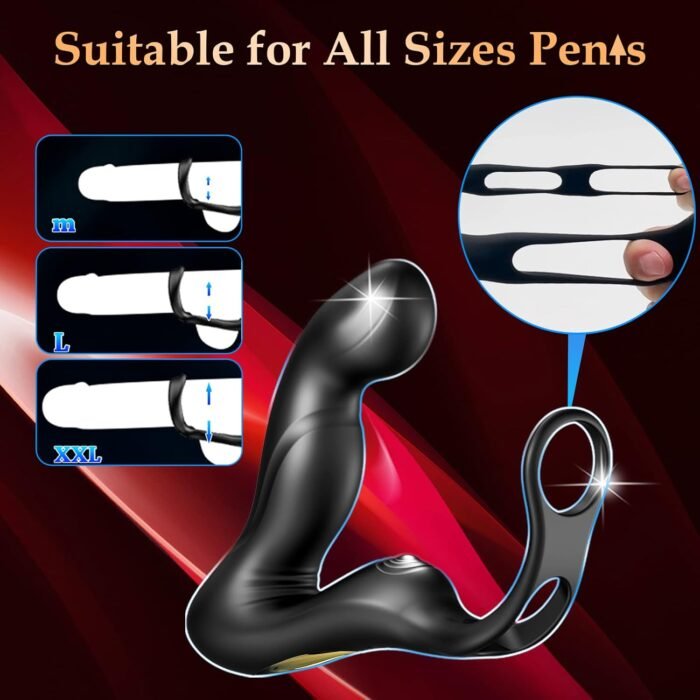 Anal Male Adult Sex Toys - Wiggling Prostate Massager Tapping Taint Stimulator with Cock Ring, Vibrating APP Remote Control Anal Butt Plug Penis Ring Vibrator Sex Toy for Men Couples, HNNPY Anal Dildo - Image 7