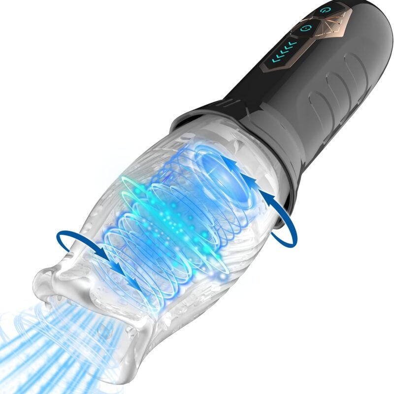 Sex Toys for Men Automatic Male Masturbator, Male Sex Toys Masturbators Cup with 5 Two-Way Rotating & 10 Vibrating Modes, Adult Toys Electric Pocket Pussy Male Stroker Blowjobsex Machine for Men