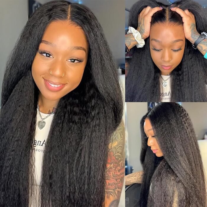 Yaki Straight Bundles Kinky Straight Bundles Human Hair 16 18 20 Inch 3 Bundles 12A 100% Unprocessed Brazilian Natural Black Hair - Image 2