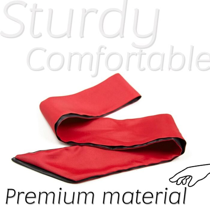 Silk Restraints Soft Blindfold with Dual Sides Design Sex Spanking Paddle Tease Feather Tickler Satin Blind Fold BDSM Bondage Accessories Kit Adult Sexual Toys Games for Couples Women Men - Image 2
