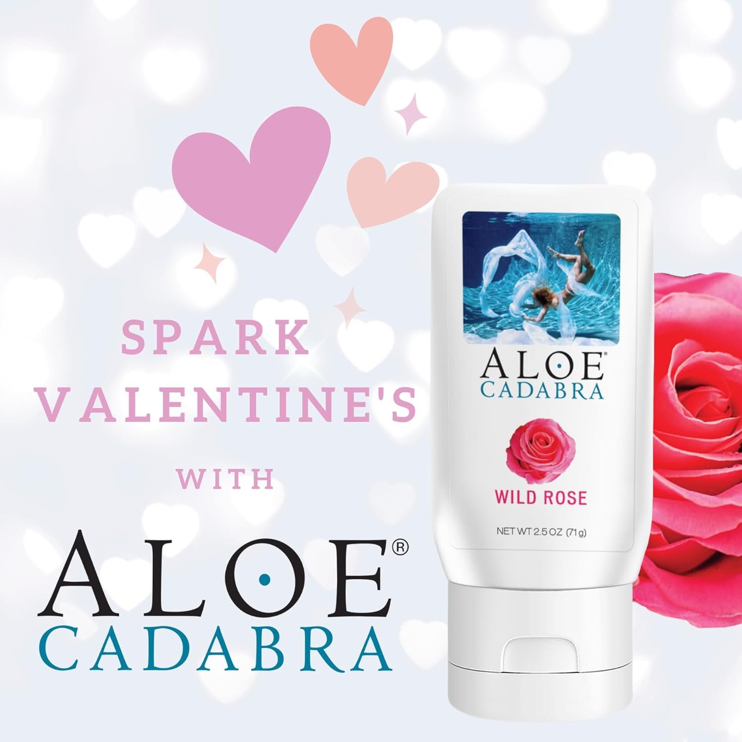 Aloe Cadabra Flavored Personal Lubricant and Vaginal Moisturizer, Organic Edible Aloe Lube for Men, Women and Couples, Non-Staining, pH Balanced, Toy Compatible (Wild Rose, 2.5 Ounces, 1 Pack) - Image 2