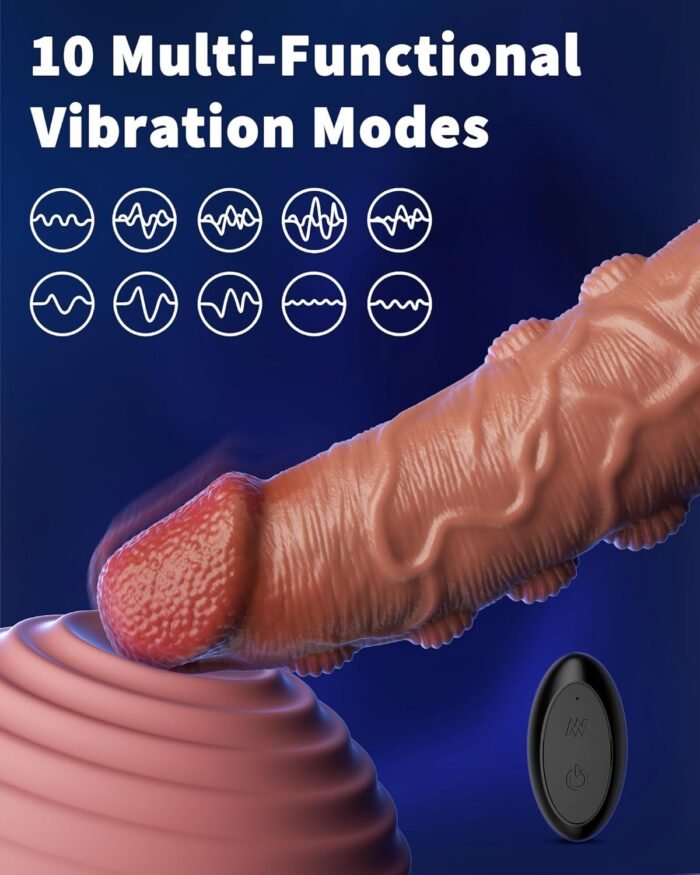 Penis Sleeve Vibrator, Ultra-Realistic Sex Toys for Men with 10 Vibration Modes, Medical-Grade Silicone Cock Sleeve Penis Extender, Male Sex Toy with Silent Design, Versatile Adult Toys for Couples - Image 2