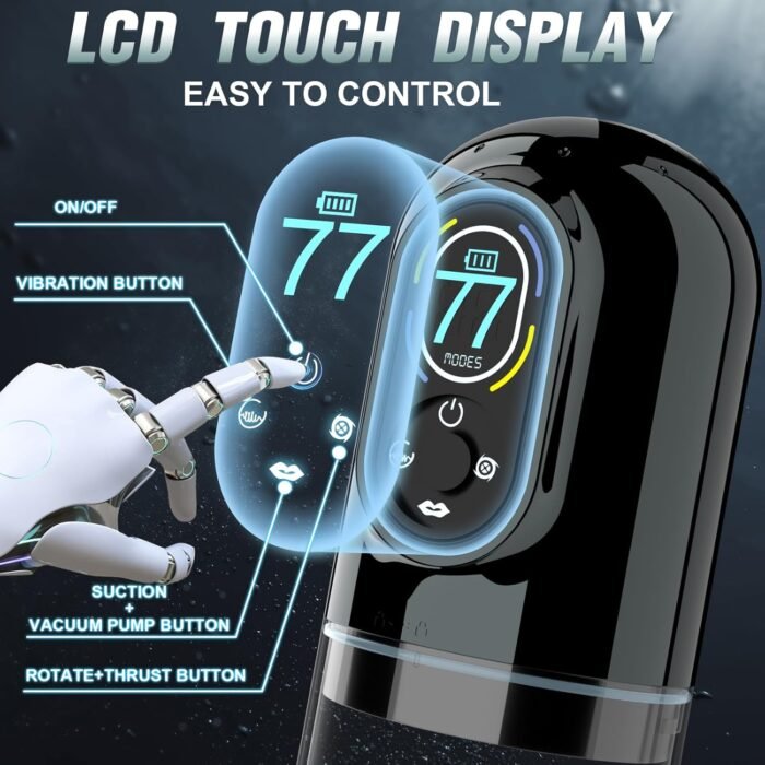 Automatic Male Masturbator Sex Toys for Men, Male Sex Toys Penis Pump with 7 Sucking & Vibrating & Thrusting & Rotating & Licking, Mens Sex Toy Adult Toys Blowjob Sex Machine Pocket Pussy Stroker - Image 6