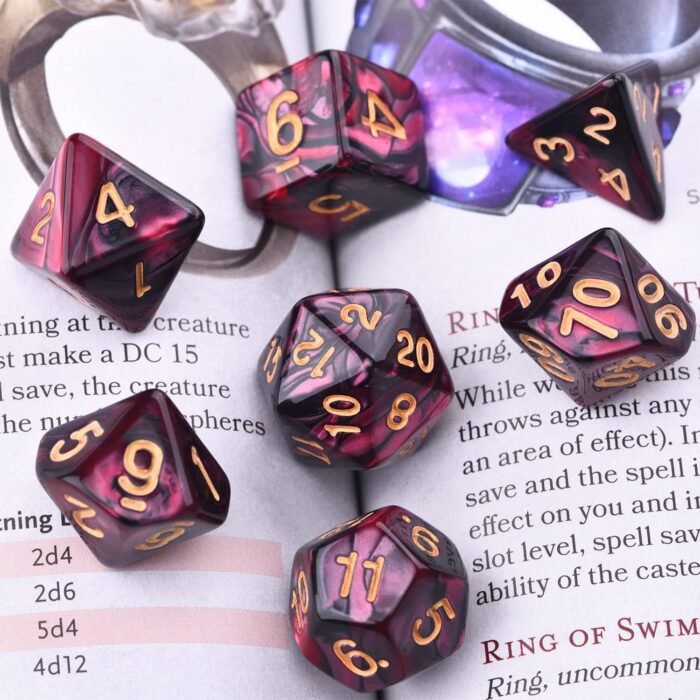 DND Dice Sets 30 x 7 (210pcs) Polyhedral RPG Dice for Dungeons and Dragons Tabletop Role Playing Adventure Games, with a Large Drawstring Bag - Image 8