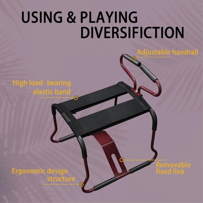 Updated Larger Enhancer Sex Chair, Sex Furniture Positions Stools for Love, Easy Assemble, Elastic Stable Straps Boost Your Sex Life, Adjustable Handrail with Weighing for Couples Adult Games, Gift - Image 4