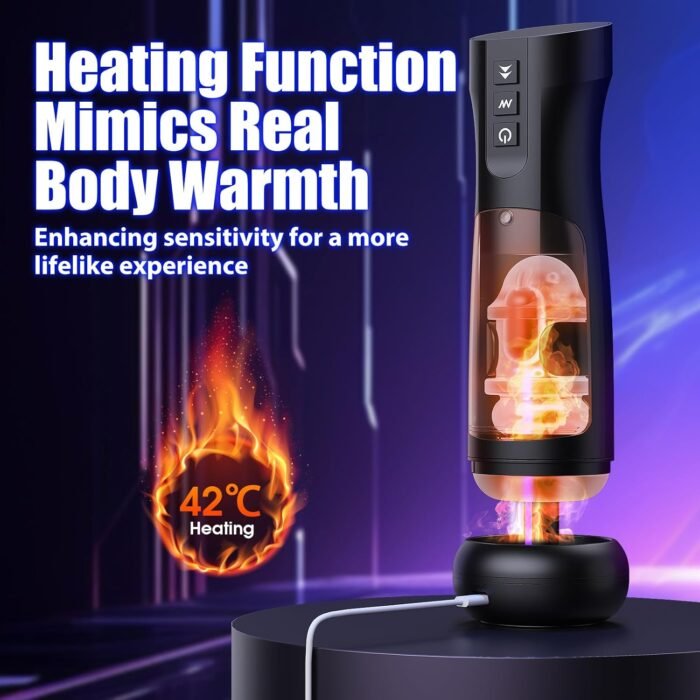 Automatic Male Masturbator Mens Sex Toy - Mastusbator Pocket Pussies with 7 Thrusting & 7 Vibrating, Heated Men Vibrator Stroker Adult Toys for Men, Masterbator Penis Pump Male Sex Toys - Image 3
