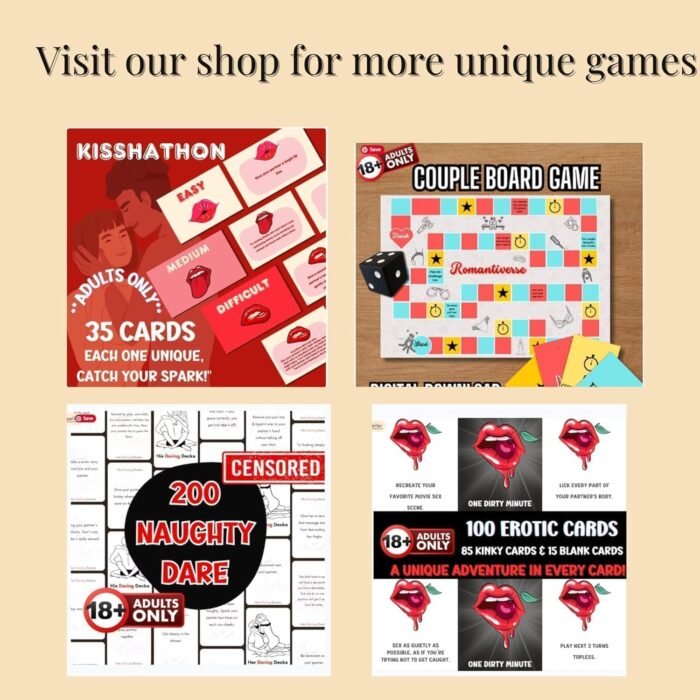 Set of 5 Sex Dice Card Game for Couples - Fun and Naughty Date Night Ideas, Exciting Activities and Games for Unisex Adult - Image 4