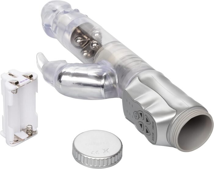 CalExotics Waterproof Jack Rabbit – Rabbit Vibrator With Rotating Shaft – Vibe Sex Toys for Couples – Adult Clitoral & G Spot Massager – Clear - Image 4