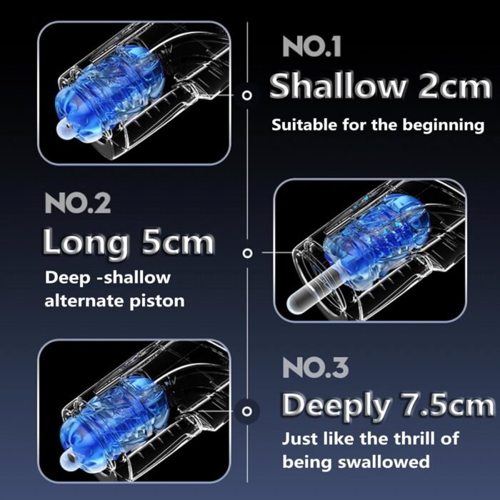 Male Masturbators Sex Toys Penis Pump Automatic Sucking Male Masturbators Men's Sex Toy Male Masturbators Cup Male Stroker Hands Free Masturbators 3D Heating Adult Sex Toys & Games Sex Toy Men - Image 9