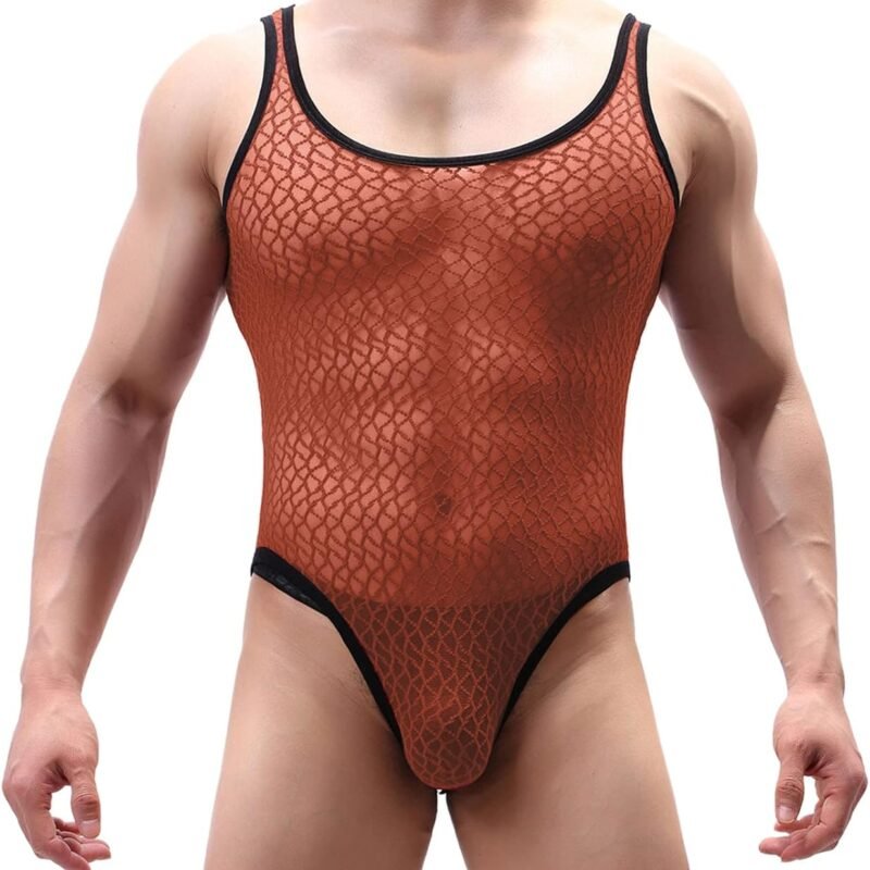 Lingerie for Men Feather Men's Sexy G-String, Metal Tassel, T-Back Thong Underwear, Gift for Him