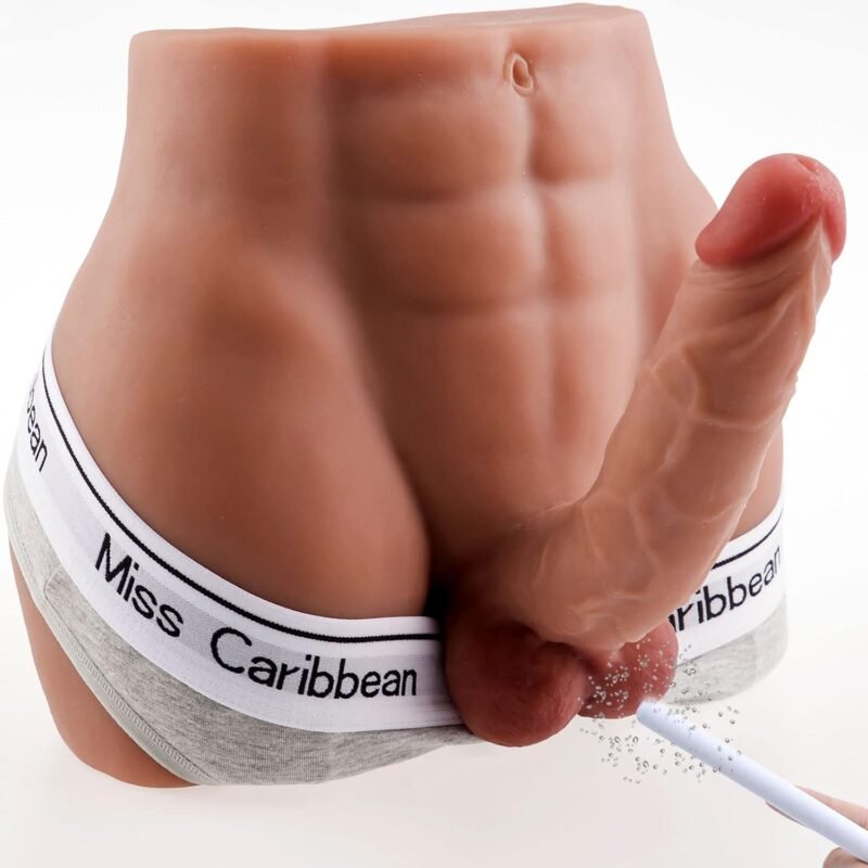Brown Male Sex Doll for Women Gay Sex Toys Torso Dildo Torso Sex Toy Men Sex Doll Gay Sex Doll with Brown Penis, Tight Anal, Woman Sex Doll Riding Sex Toy Sex Doll Male with 8in Dildo Sex Ass 17lb