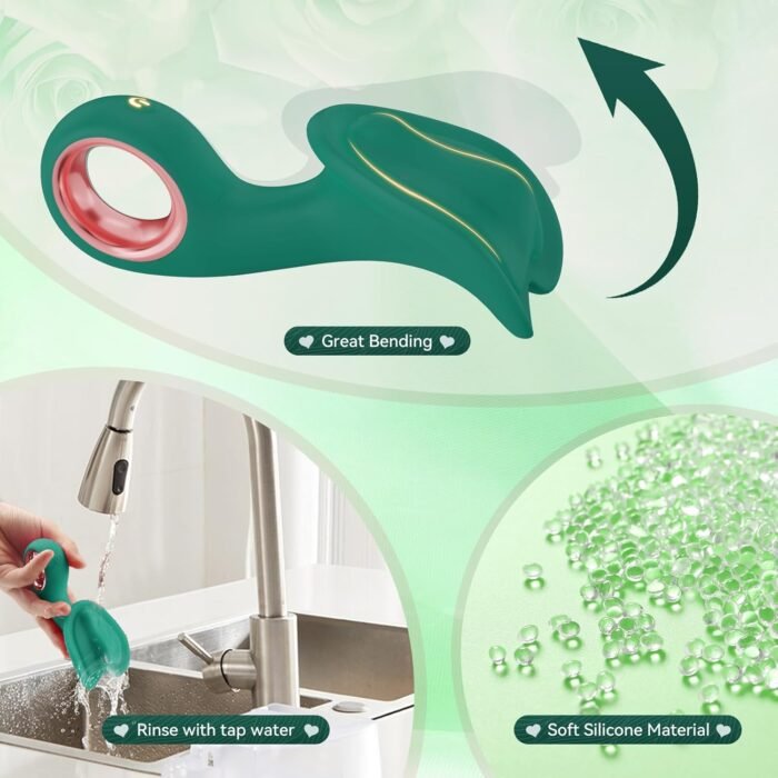 Vibrator Sex Toys with Realistic Design - Clitoral Stimulator Mini Vibrator with 10 Vibrating Modes, Quiet & Strong Adult Toys for Clitoral & Nipple, Adult Sex Toys & Games for Women（Green） - Image 7