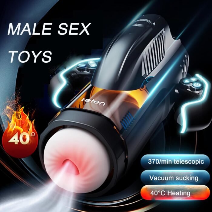 Automatic Male Masturbator Adult Male Sex Toys for Men Penis Pump Automatic Mens Toy with Sex Toy Male Sucking & Vibrating & Thrusting Modes Hands Free Male Stroker Sex Toy for Men Pocket Pussy - Image 2
