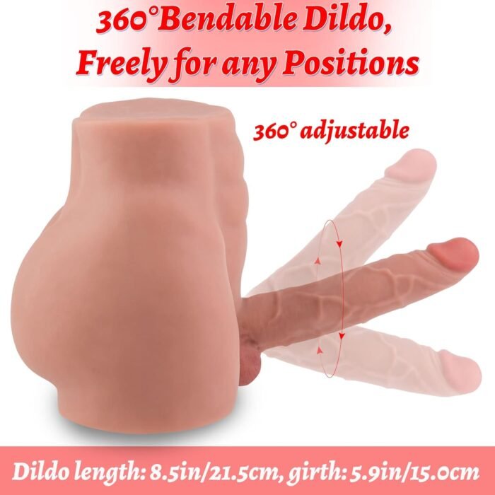 16.9lb Torso Male Sex Doll with Flexible Dildo Realistic Sex Huge Cock, Men Sex Dolls for Women Tight Anal Hole 8.5 in Cock for Female Masturbation, Unisex Masturbator Sex Toy for Men Women Gay Couple - Image 7