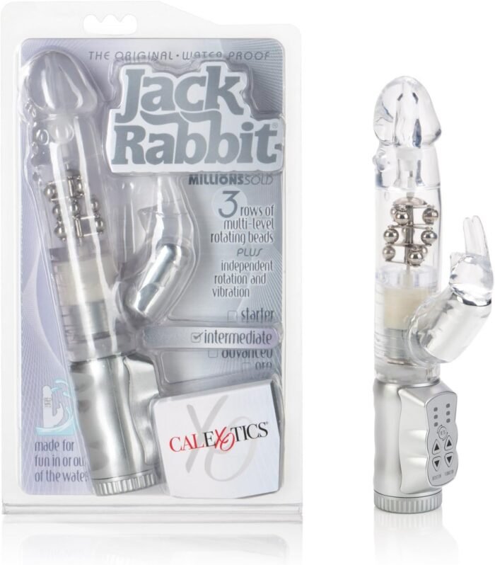 CalExotics Waterproof Jack Rabbit – Rabbit Vibrator With Rotating Shaft – Vibe Sex Toys for Couples – Adult Clitoral & G Spot Massager – Clear - Image 5