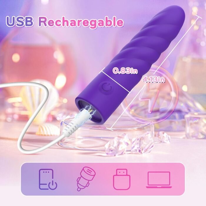 SMAM Bullet Vibrator Sex Toys for Women, Bullet Vibrator Mini Clit Vibrator with 10 Vibration Modes, Silicone G Spot Finger Vibrator Bullet, Couples Women Sex Toy, Adult Sex Toys & Games (Purple) - Image 7