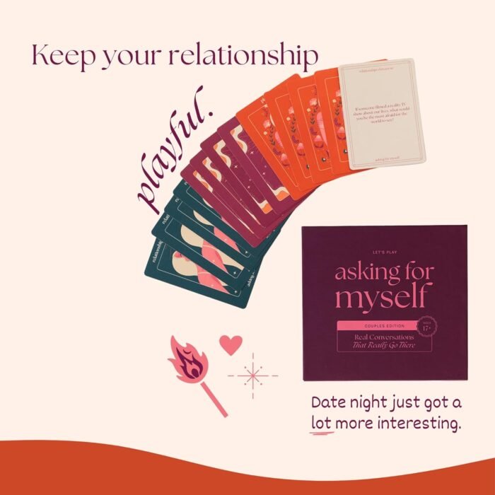 Asking for Myself Couples Game – 300 Conversation Cards for Deep Connection & Spicy Date Nights – Romantic Gift for Relationships, Anniversaries & Everyday Intimacy - Image 4