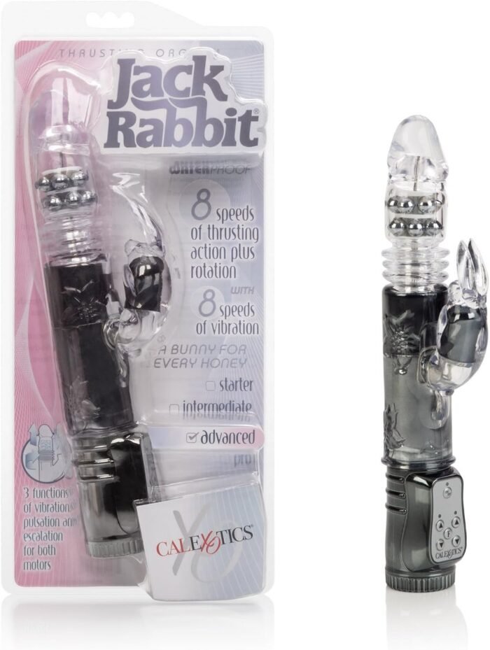 CalExotics Thrusting Orgasm Jack Rabbit - Vibrator With Rotating Shaft – Adult Sex Toys for Couples - Clitoral G Spot Massager - Black - Image 5