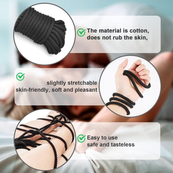 Prosixtoy Inflatable Sex Pillow and BDSM Shibari Bondage Sex Rope, Multifunctional Sex Furniture Pillow BDSM Kit Adult Bondage Restraints Set Sex Toys for Women, Men and Couples, Pillow&Rope - Image 3