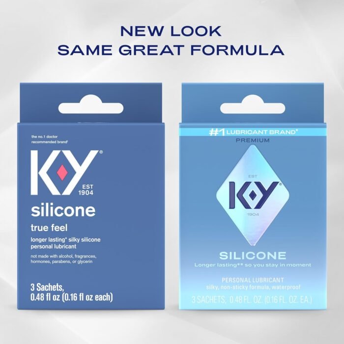 K-Y Silicone Lube, Premium Personal Lubricant, Silicone-Based Formula, Safe to Use with Condoms, for Men, Women and Couples, 3x0.16 Fl Oz Sachets (Pack of 1) - Image 11