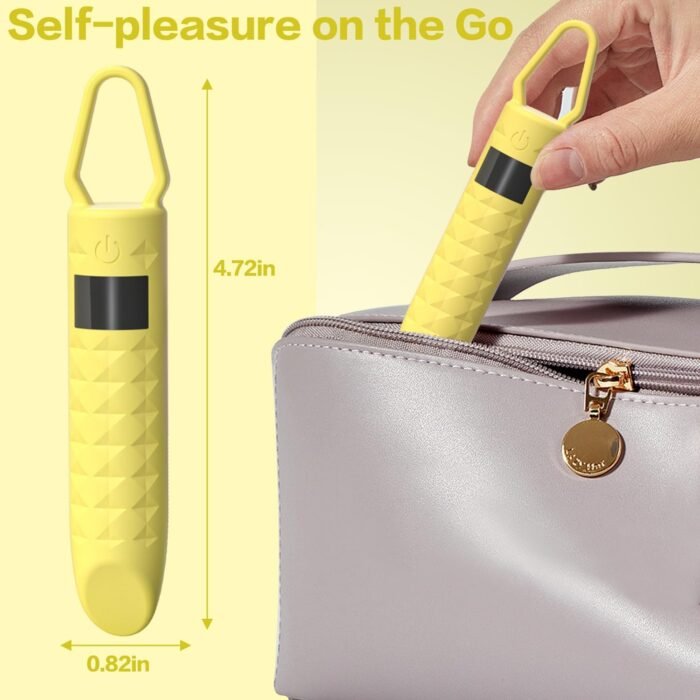 Women Bullet Vibrator Sex Toy - Visualization Screen Vibrator Made of Body-Safe Silicone, 10 Modes Mini Portable Waterproof Vaginal Massager for Women Precision G Spot Clitoral Nipple Anal Stimulation - Image 6